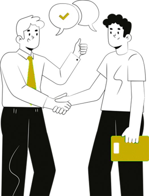 Consultants shaking hands